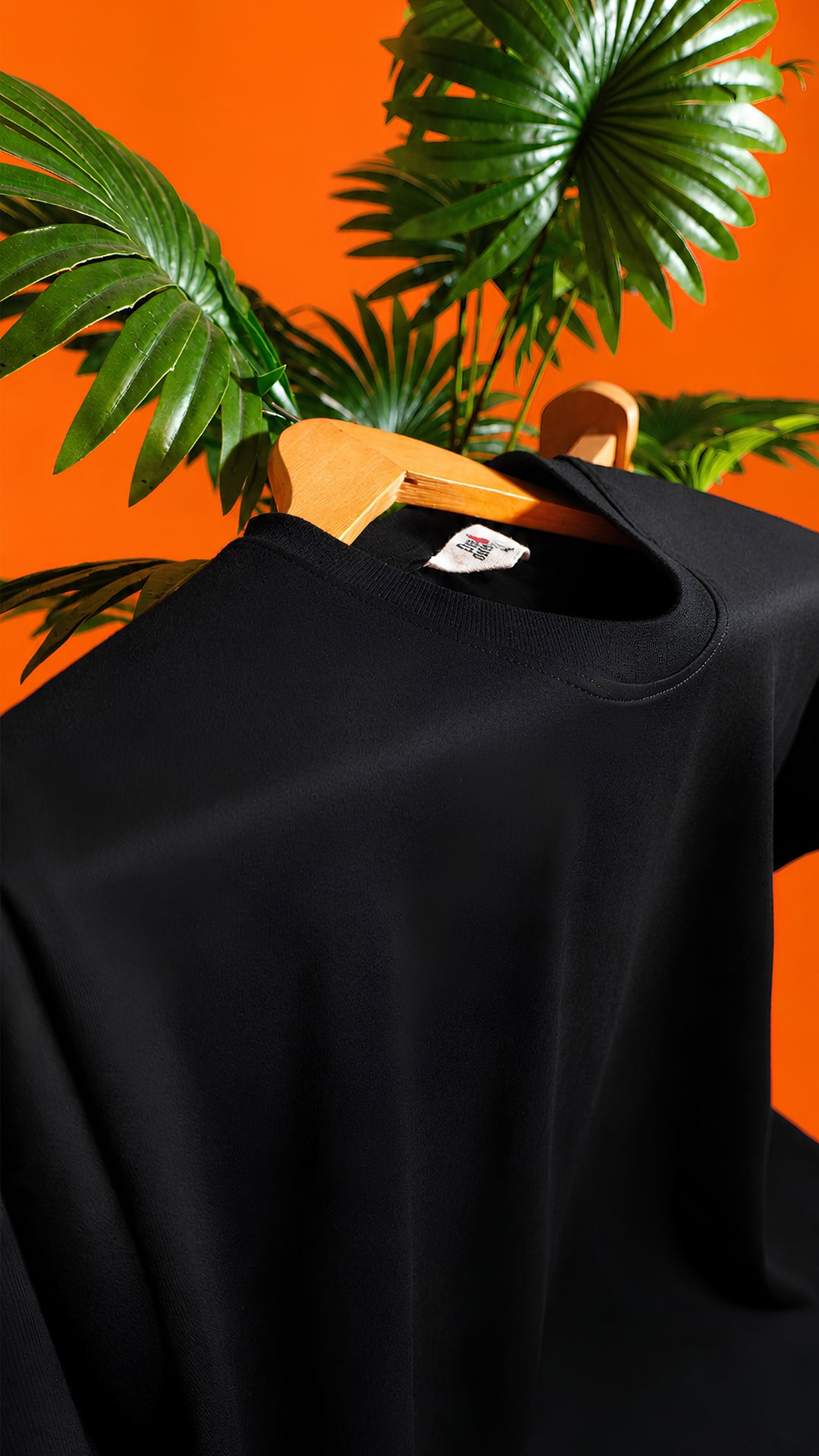Crew Neck T-Shirt in Black  - Essential Men's Cotton Blend Tee