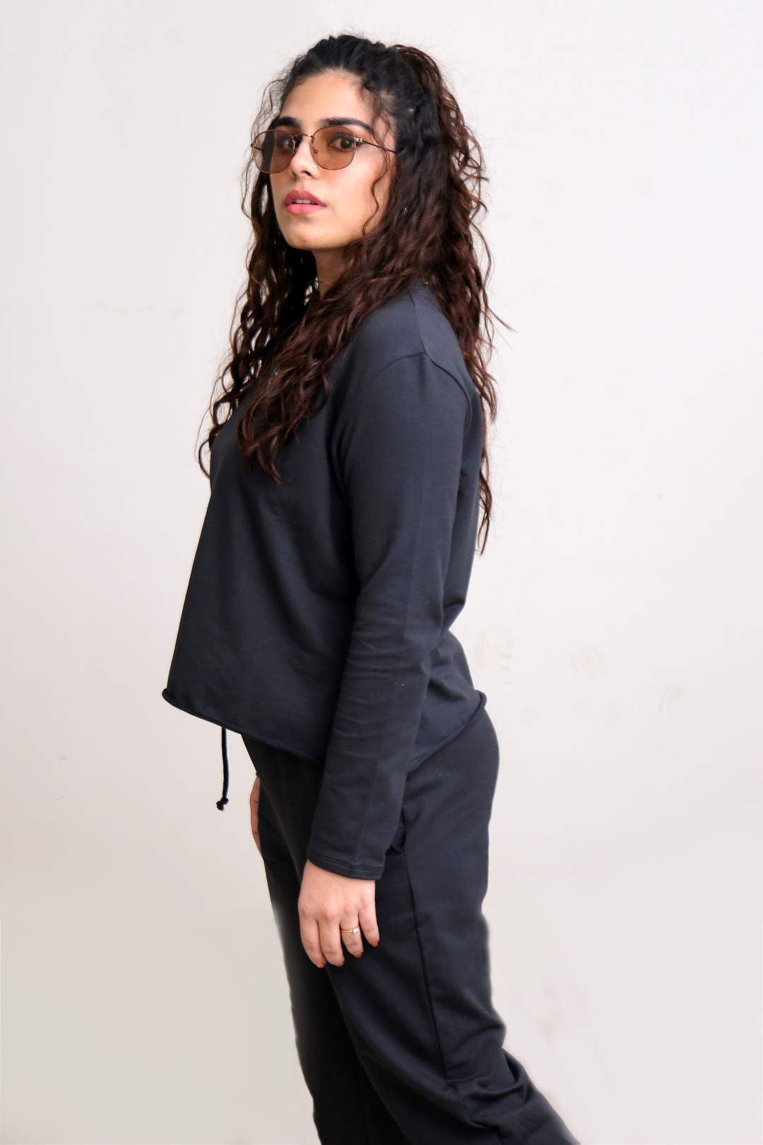 Co-Ord set w/full sleeves - Black