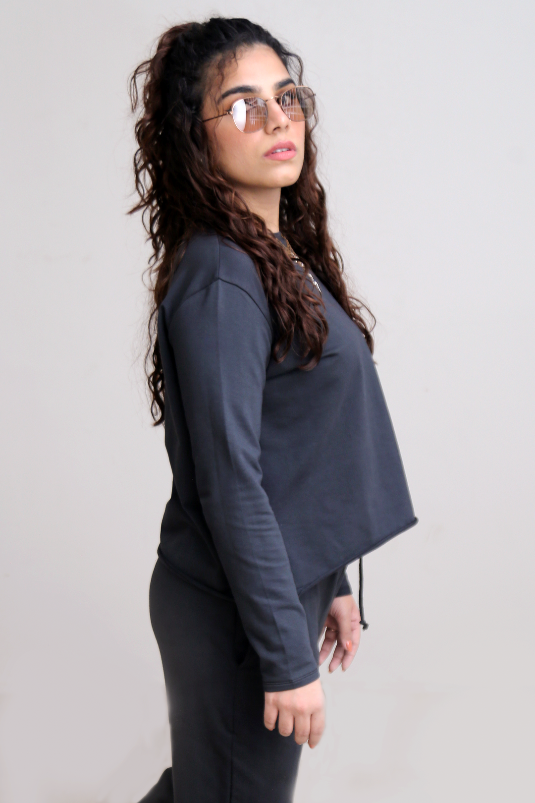 Co-Ord set w/full sleeves - Black