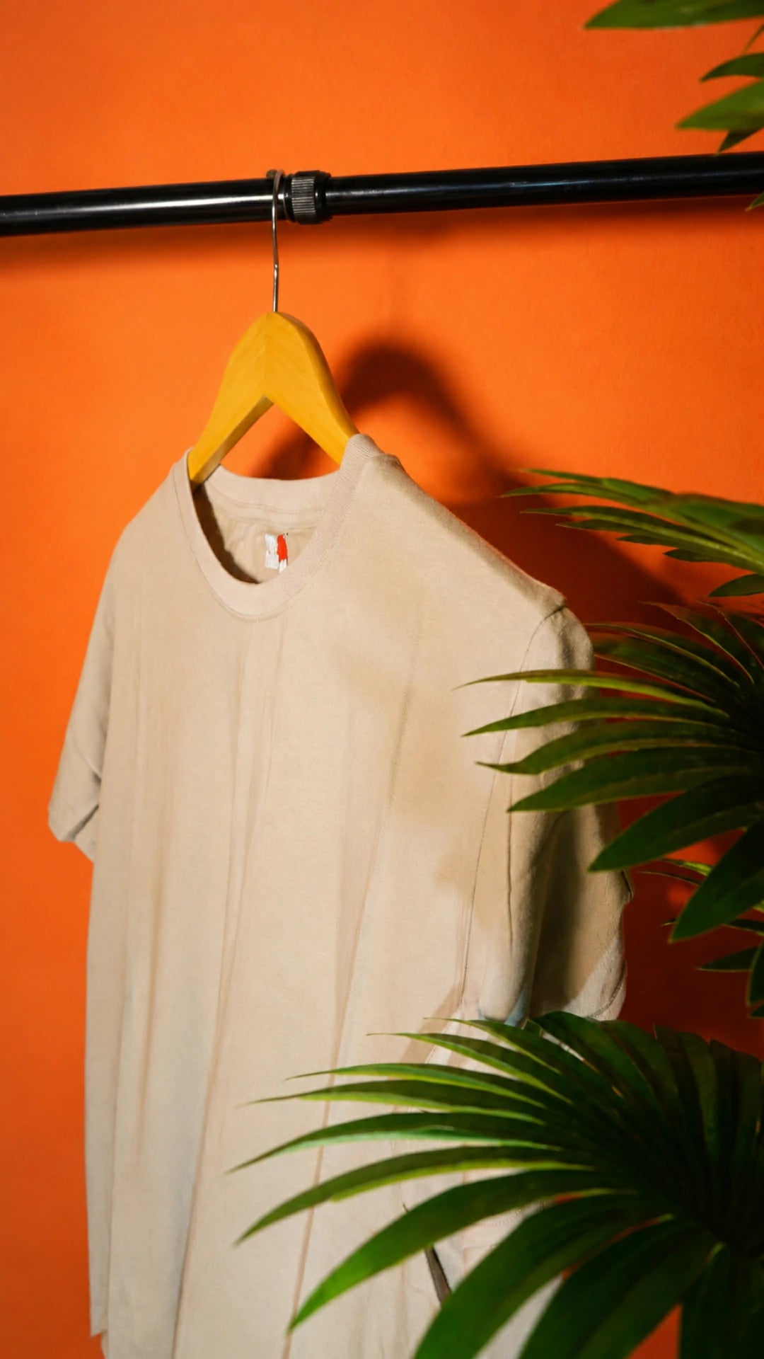 Men's Crew Neck T-Shirt in Beige - Neutral Earth Tone Men's Tee