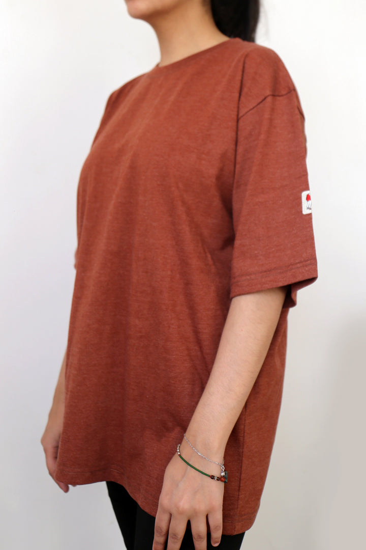 Unisex Oversized Tshirt in Rust