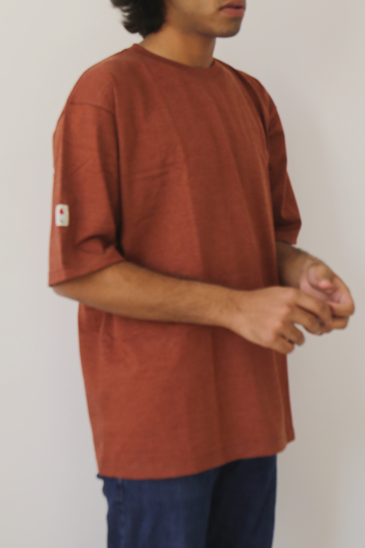Unisex Oversized Tshirt in Rust