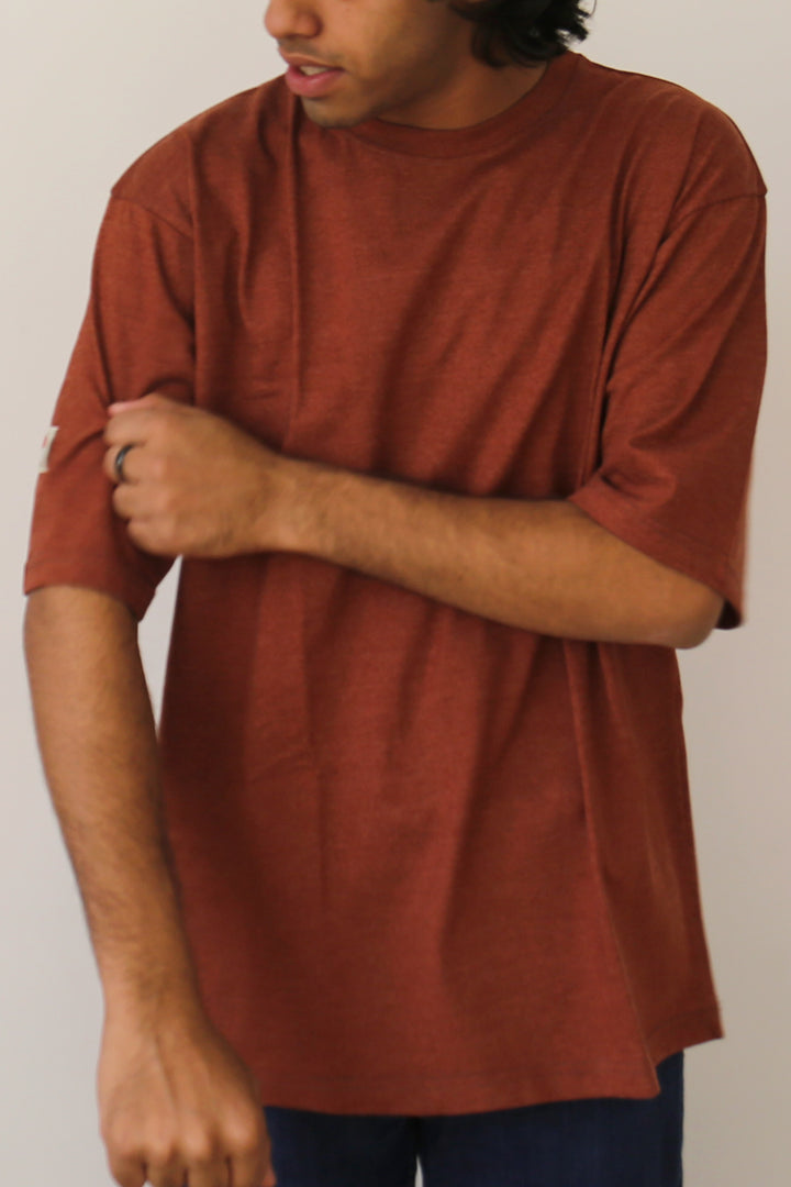 Unisex Oversized Tshirt in Rust